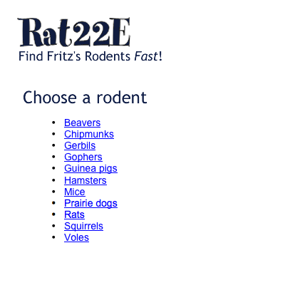 Rat22E.com home page