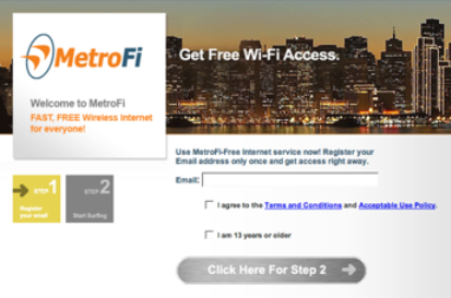 MetroFi registration