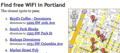 Geolocated results on WifiPDX